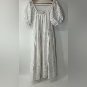 Madewell White Long Sleeve Dress